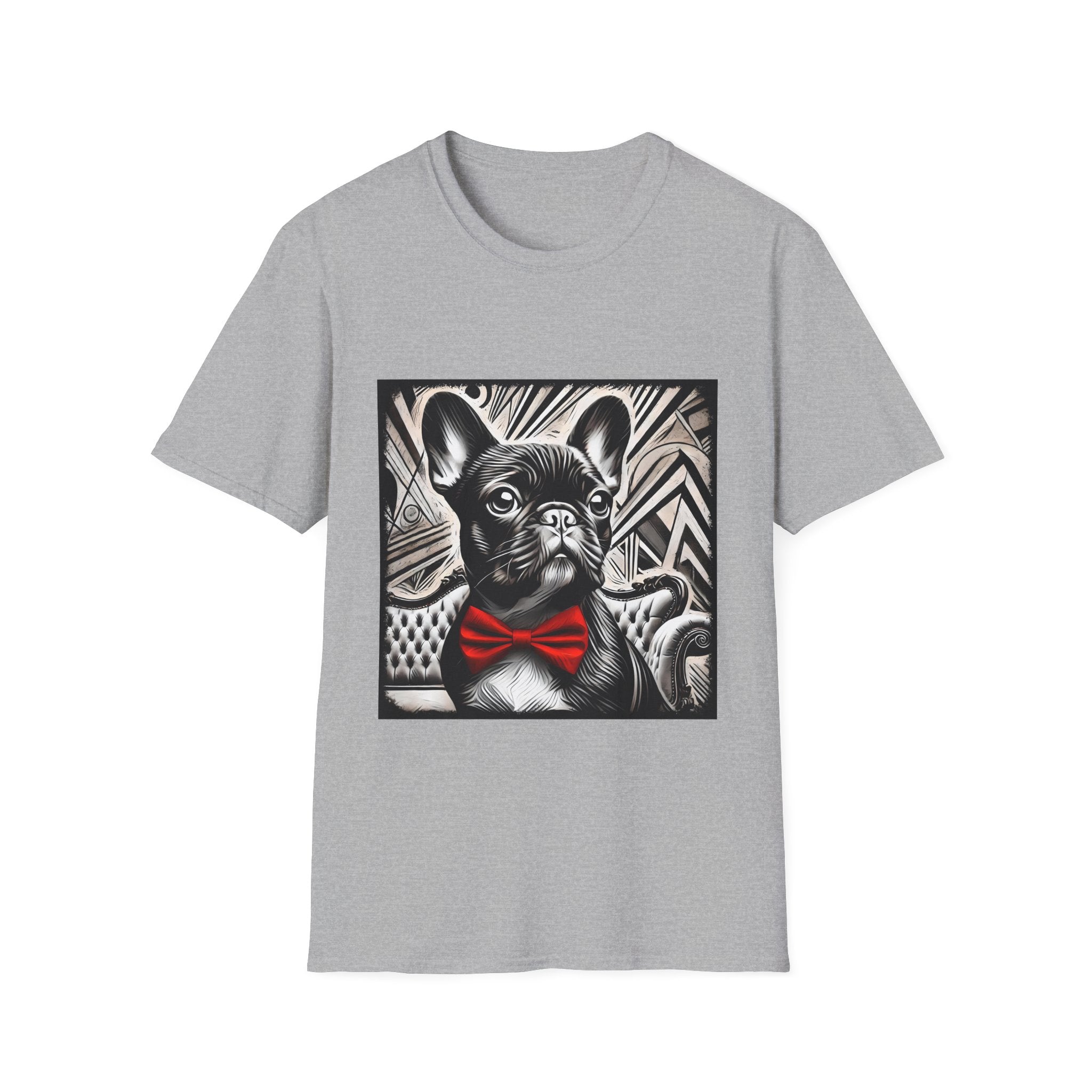 French Bulldog Shirt | B&W Red Bow Dog Lover Tee