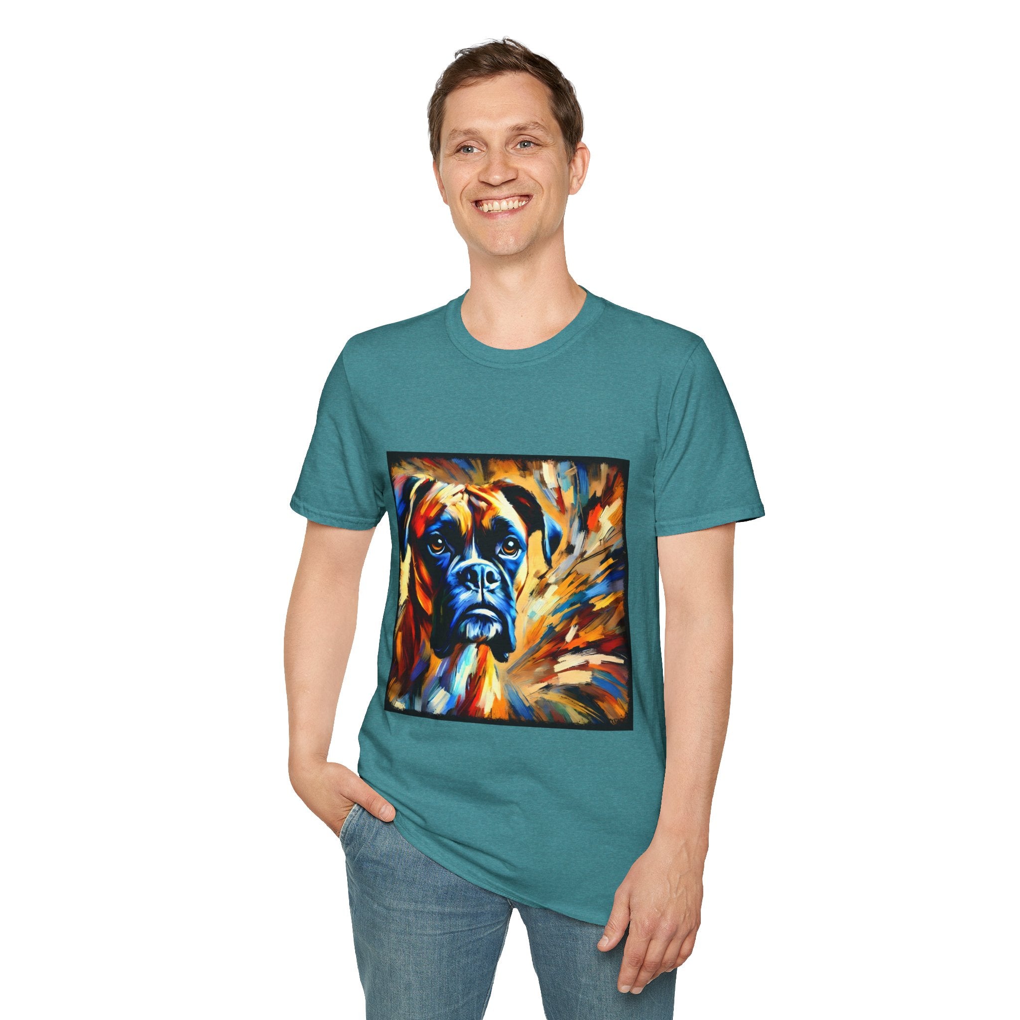 Boxer Sunburst Swirl  | Unisex Dog T-Shirt