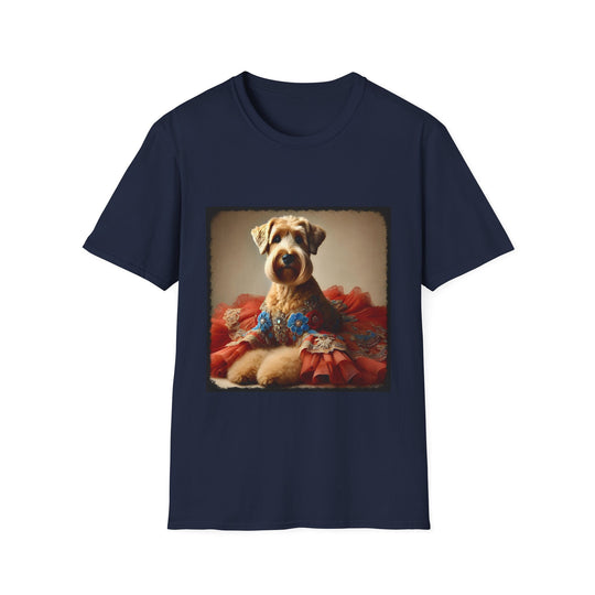 Wheaten Terrier Glitzy Gal design dog lover unisex t-shirt in navy