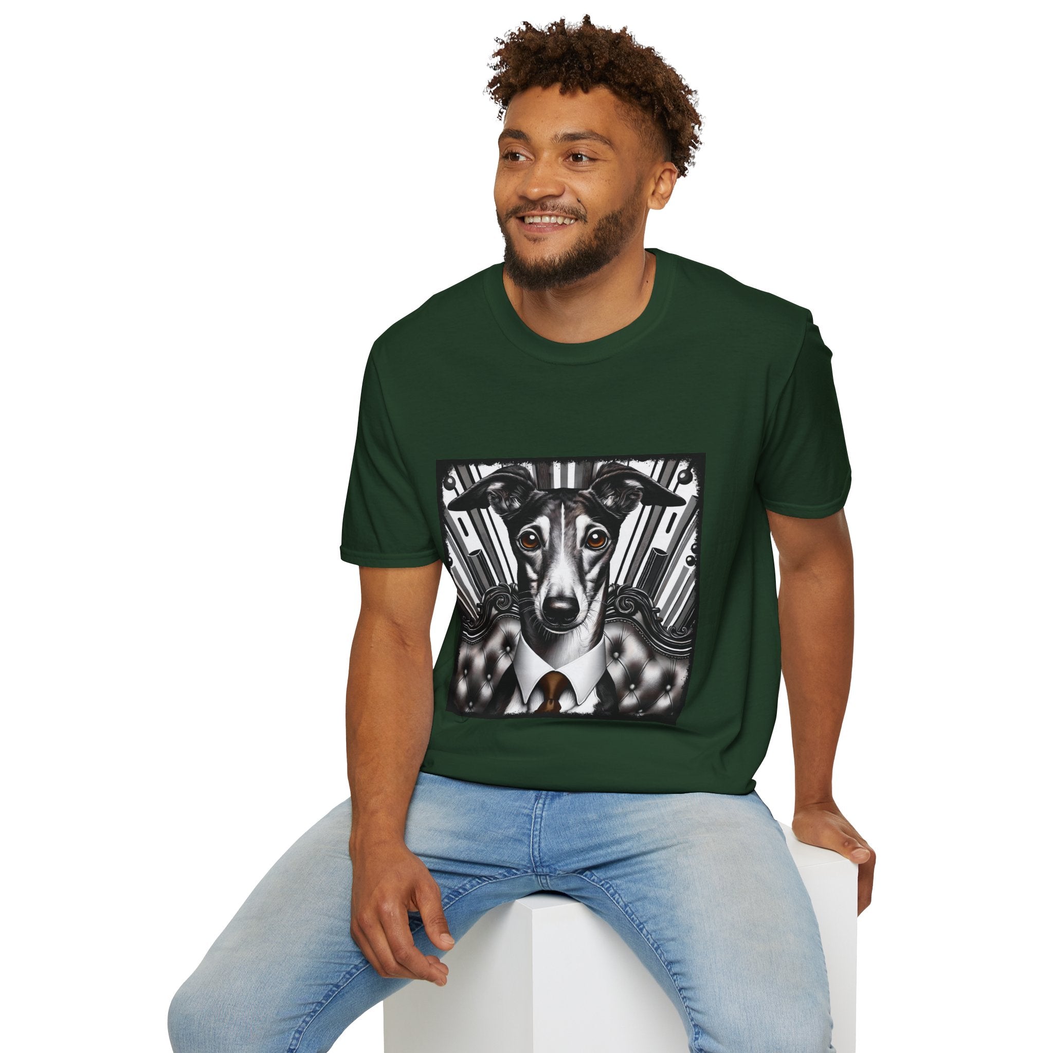 Greyhound B&W Bold Eyes | Unisex Dog T-Shirt