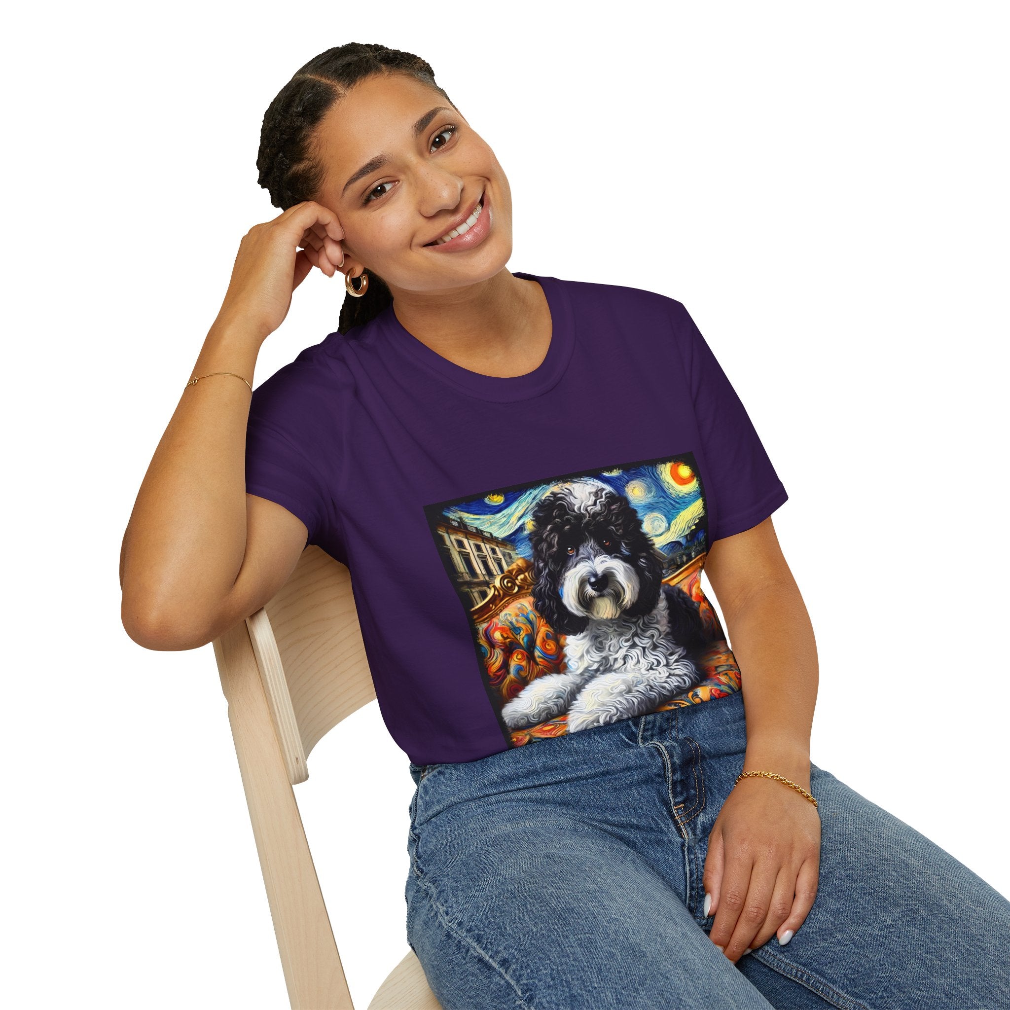Sheepadoodle Starry Swirl | Unisex Dog T-Shirt