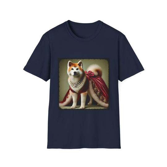 Akita Pageant Princess design dog lover unisex t-shirt in navy