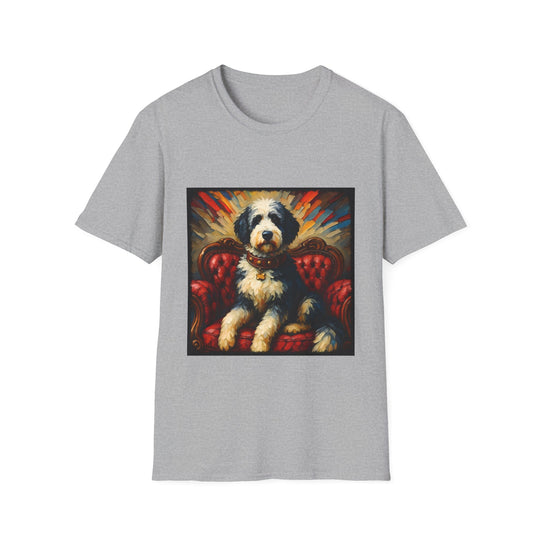 Sheepadoodle Warm Classic design dog lover unisex t-shirt in sport grey
