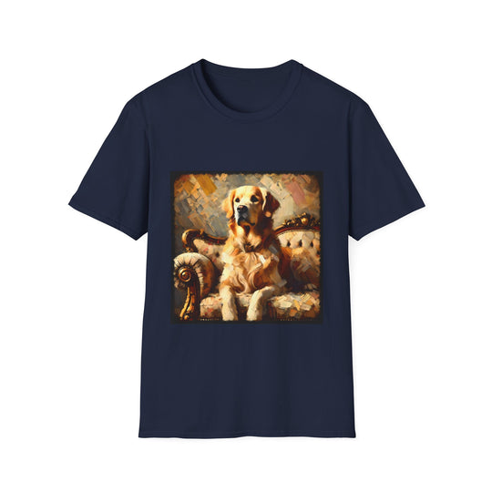 Golden Retriever Warm Classic design dog lover unisex t-shirt in navy