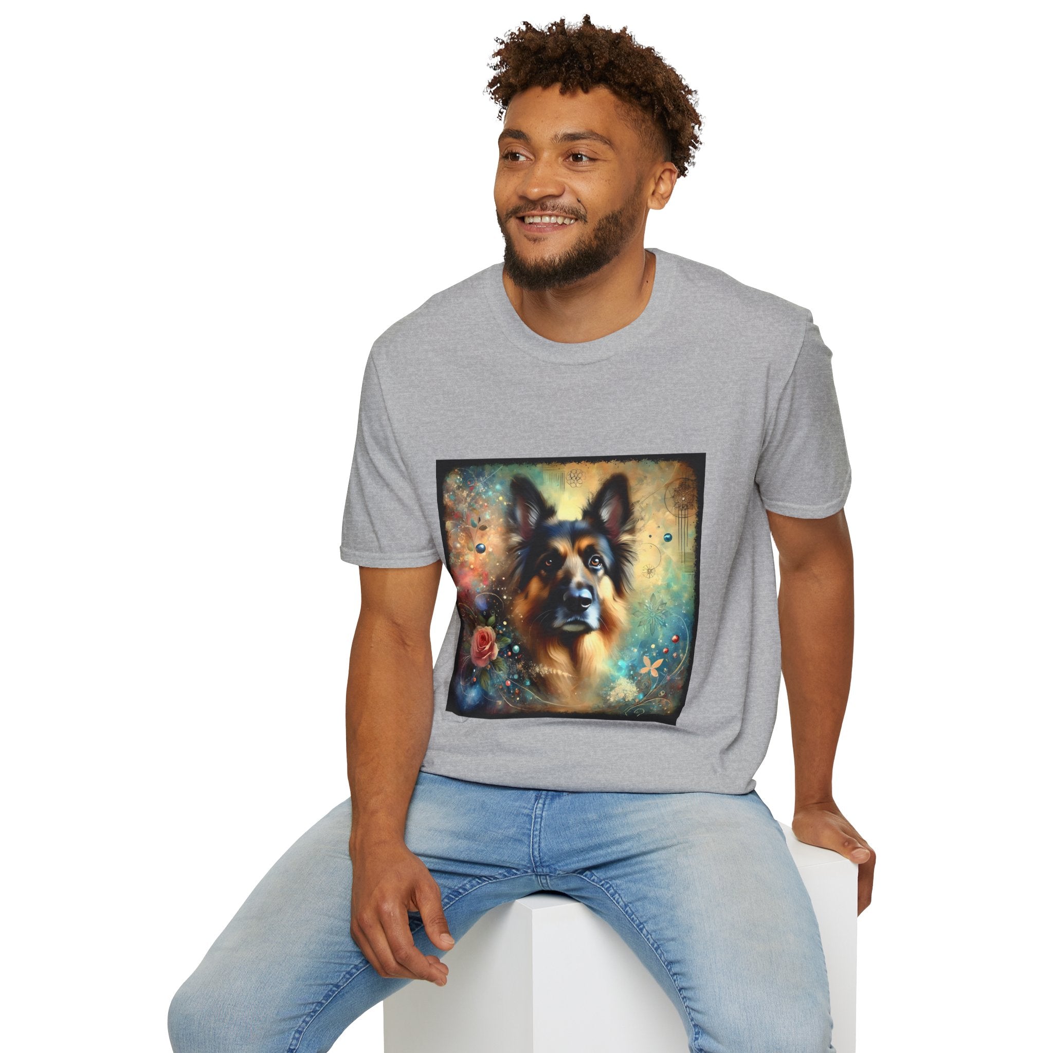 German Shepherd Rose Classic | Unisex Dog T-Shirt