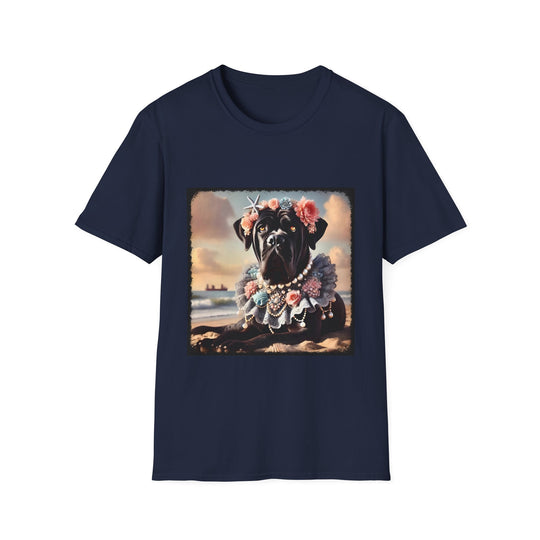 Cane Corso Beach Beauty design dog lover unisex t-shirt in navy
