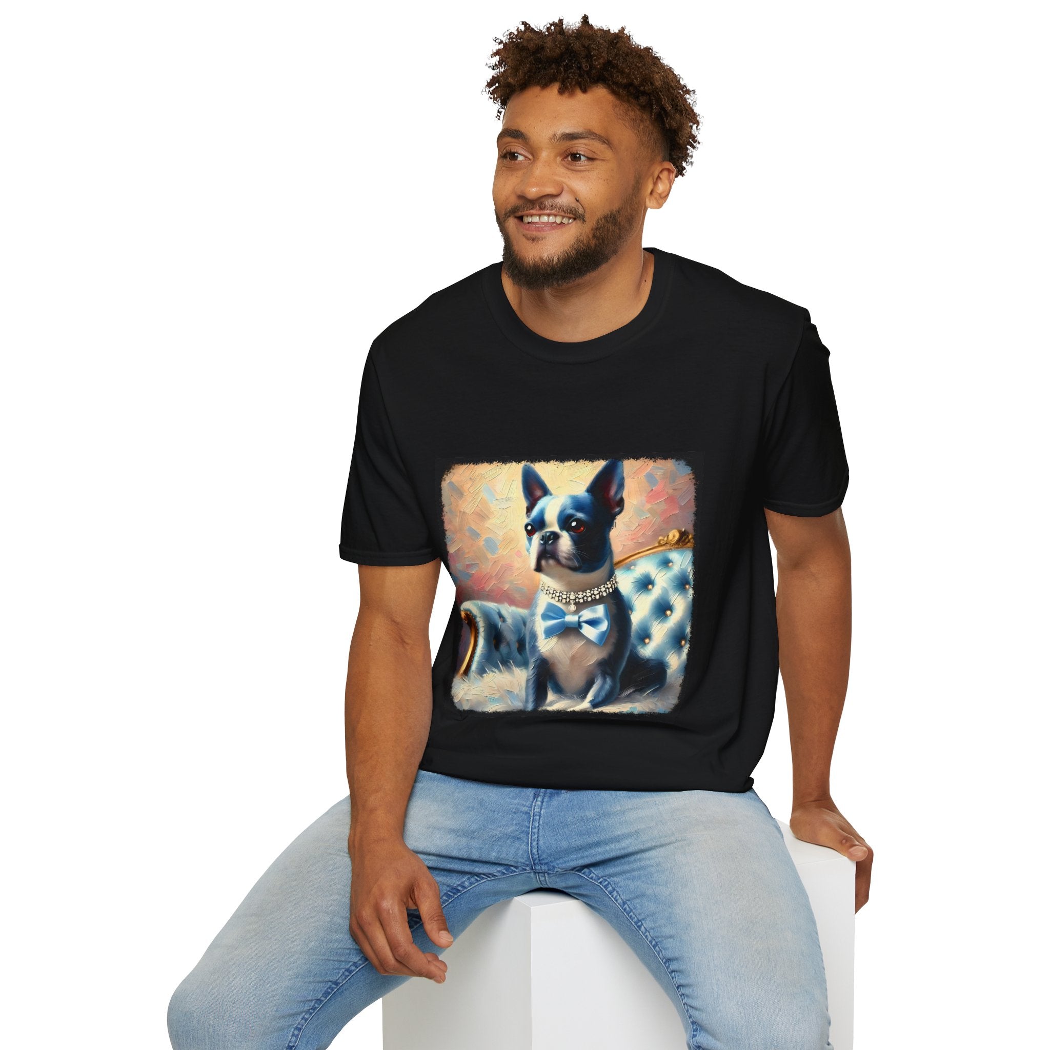Boston Terrier Blue Classic | Unisex Dog T-Shirt