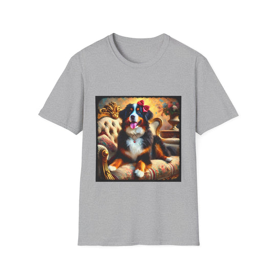 Bernese Mountain Dog Diamond Bow Classic design dog lover unisex t-shirt in sport grey