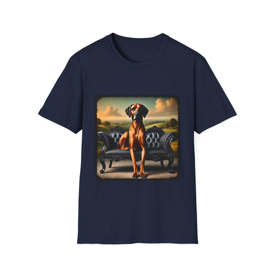 Rhodesian Ridgeback Portrait design dog lover unisex t-shirt in navy