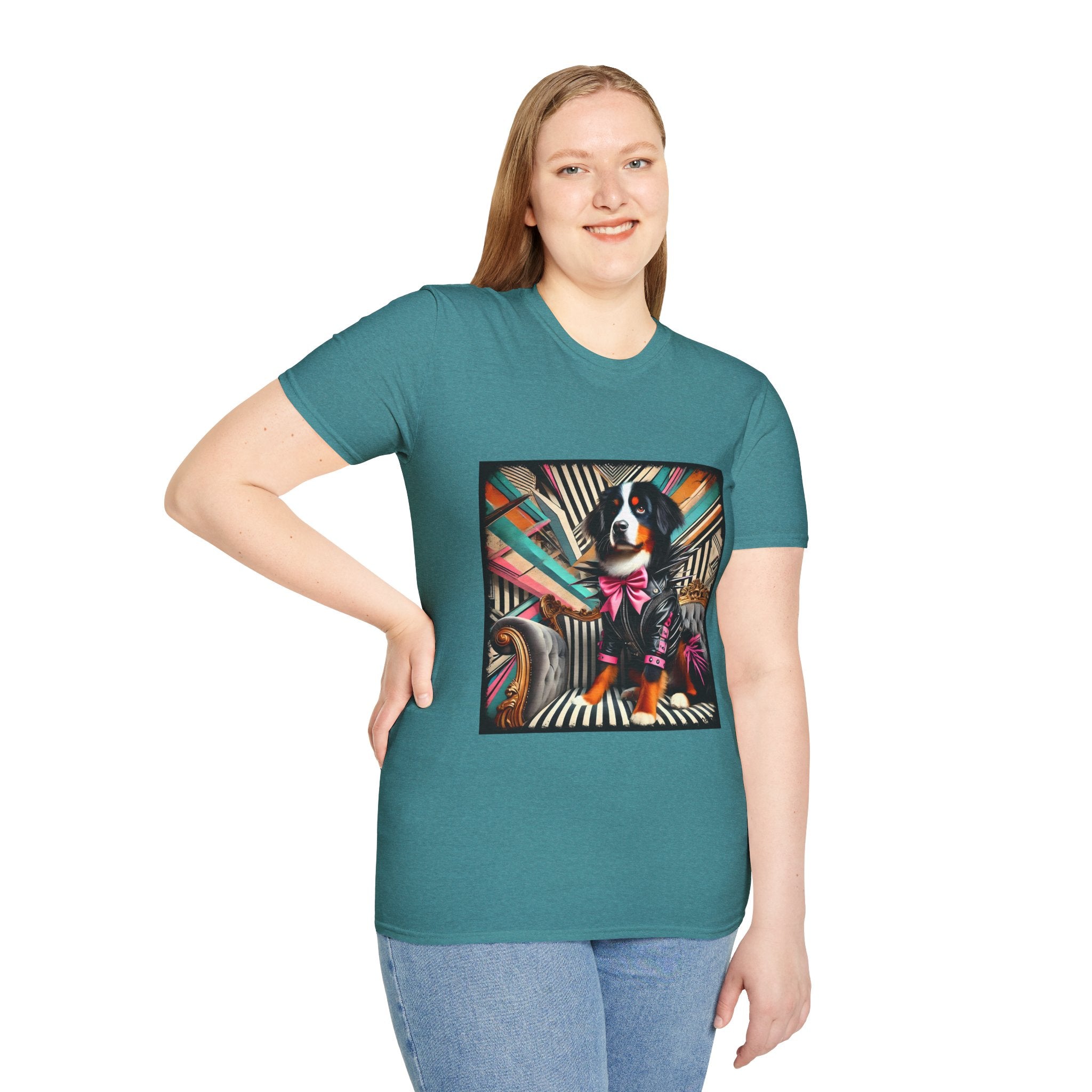 Bernese Mountain Dog Bold Rocker| Unisex Dog T-Shirt