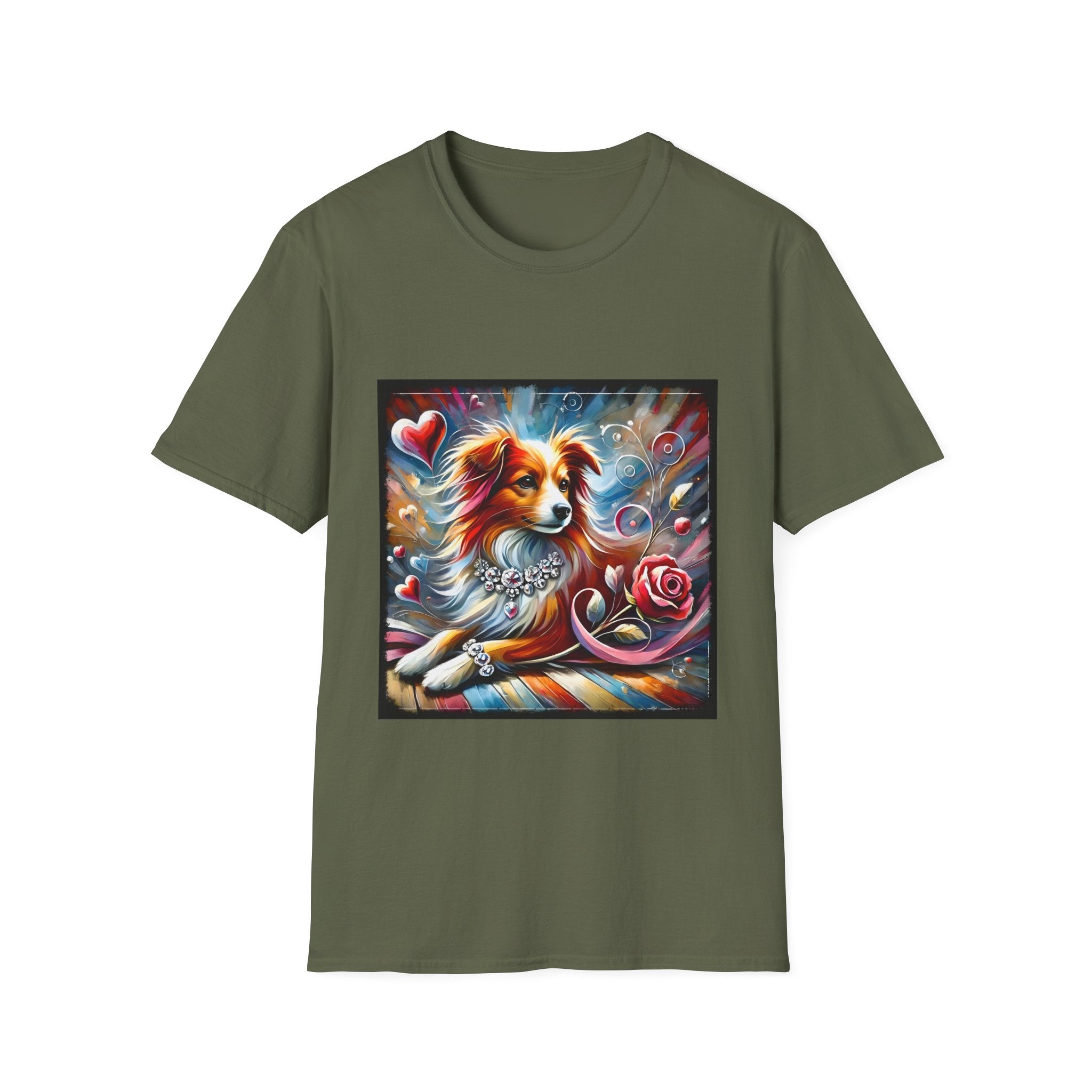 Miniature American Shepherd Diamond Heart Classic | Unisex Dog T-Shirt