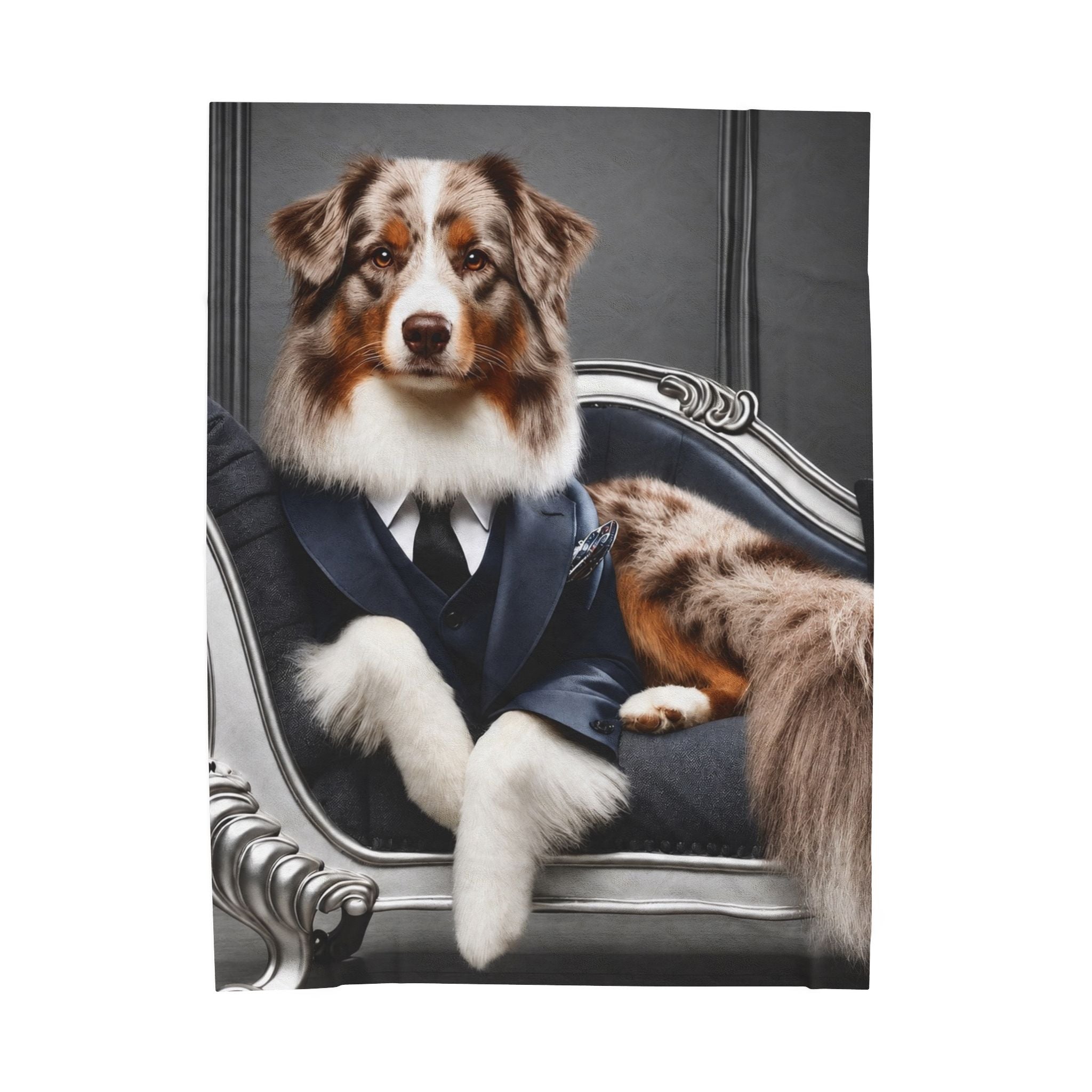 Australian Shepherd Blanket | Handsome Gentleman Dog Lover Gift