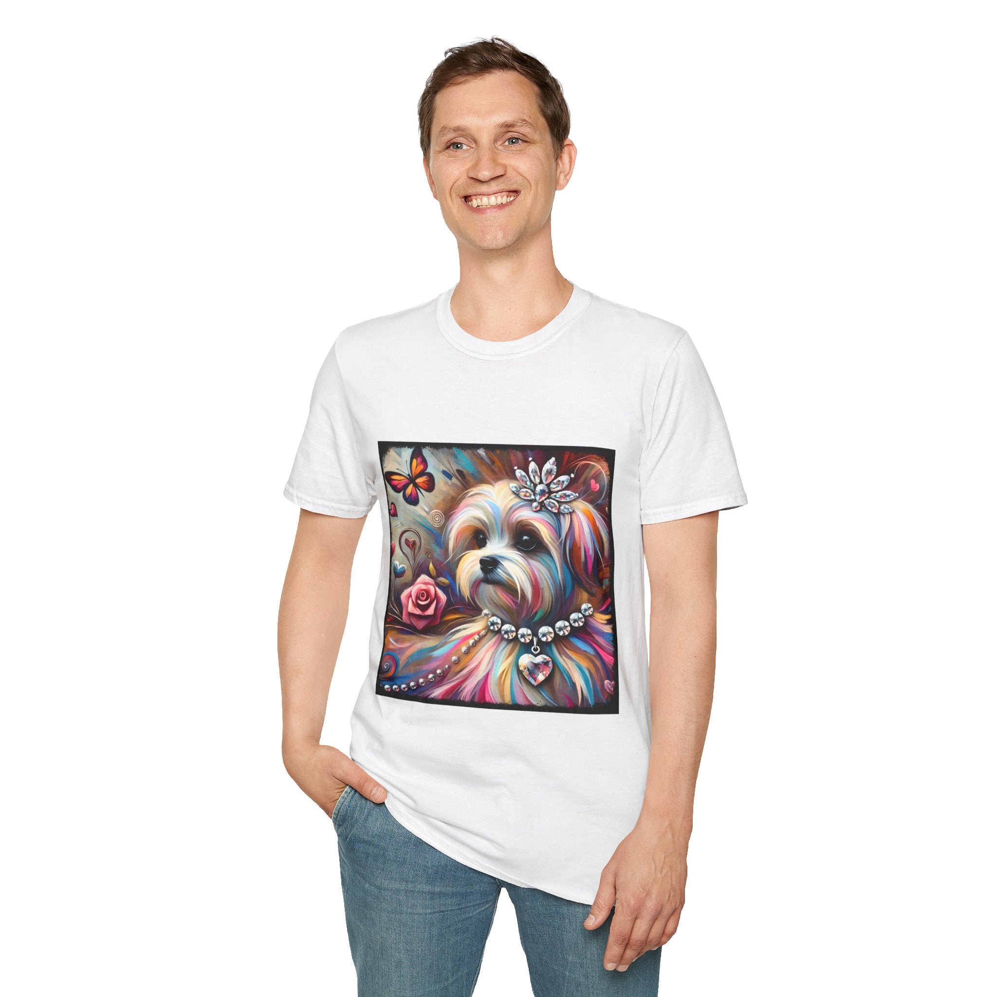 Maltese Diamond Heart Classic | Unisex Dog T-Shirt