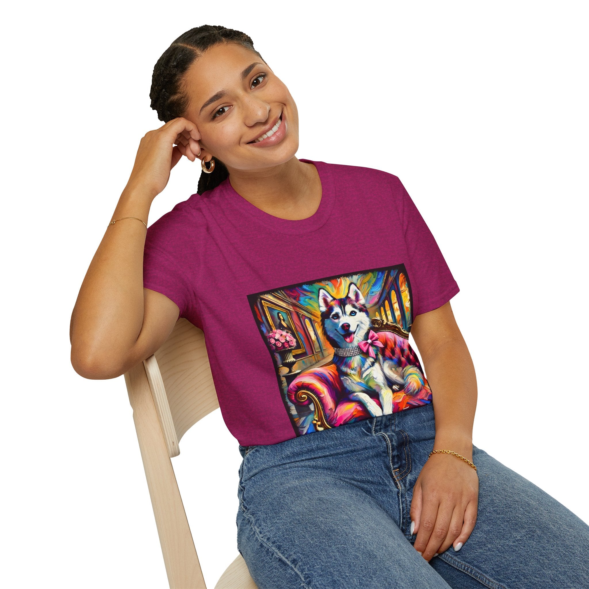 Siberian Husky Pink Princess Classic | Unisex Dog T-Shirt