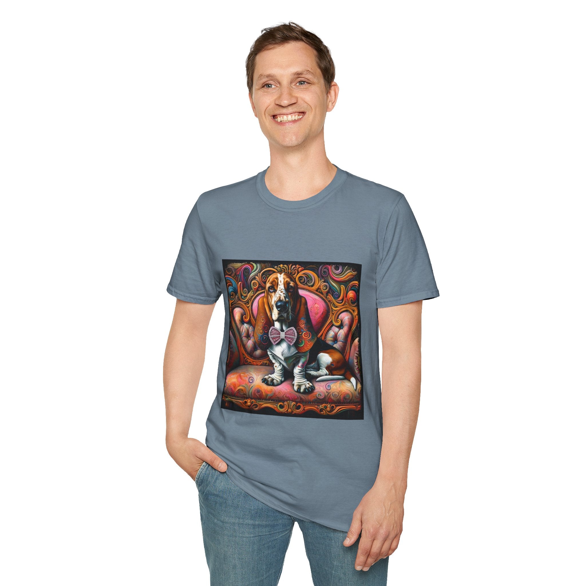 Basset Hound Vivid Swirl | Unisex Dog T-Shirt