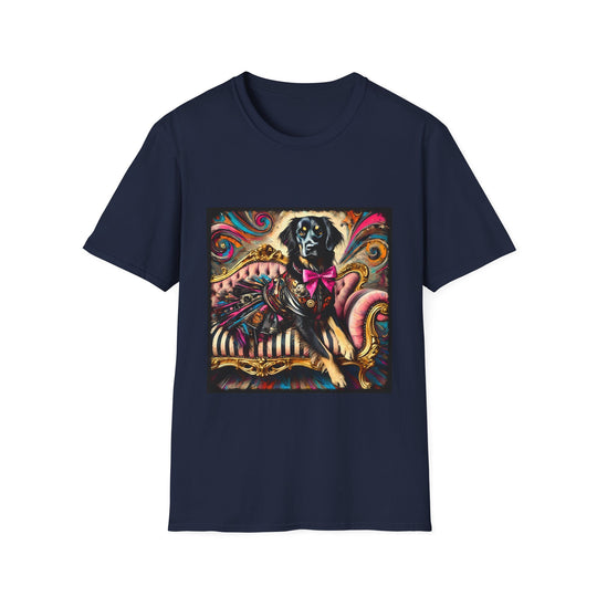 Golden Retriever Rare Rocker design dog lover unisex t-shirt in navy