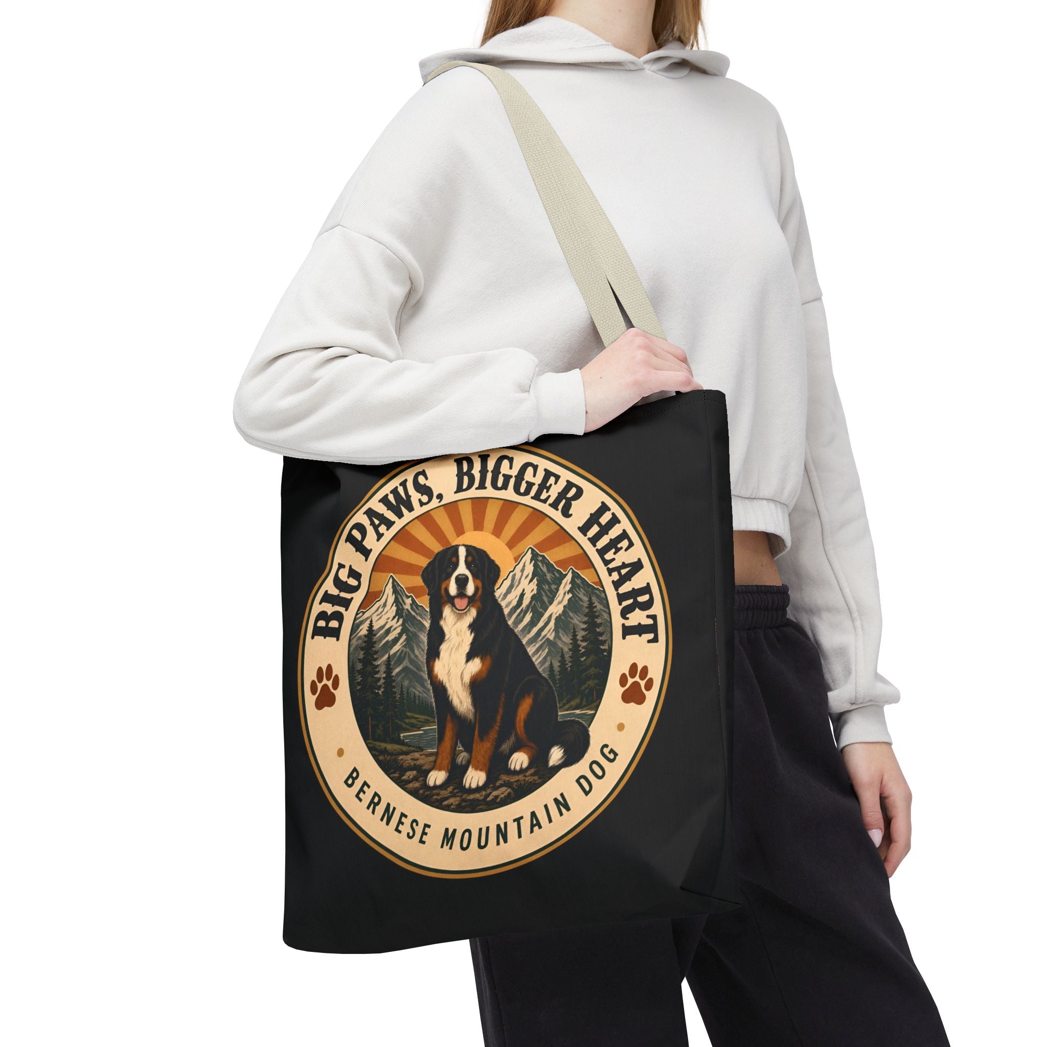 Bernese Mountain Dog Tote Bag | Big Paws Dog Lover Gift