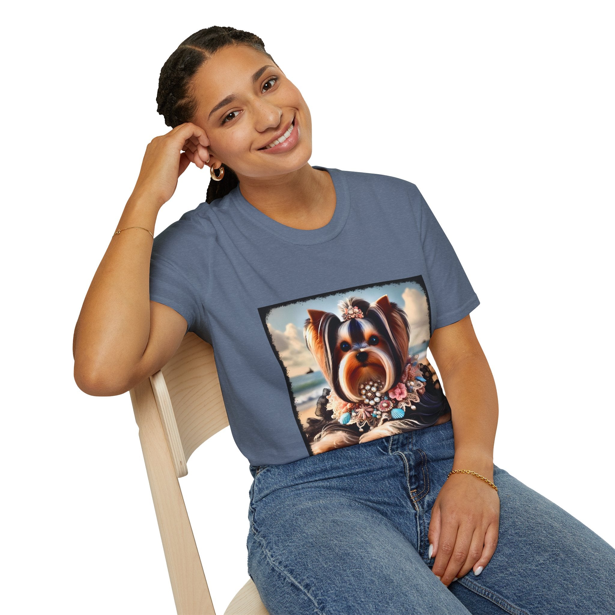 Yorkshire Terrier Seashell Siren | Unisex Dog T-Shirt