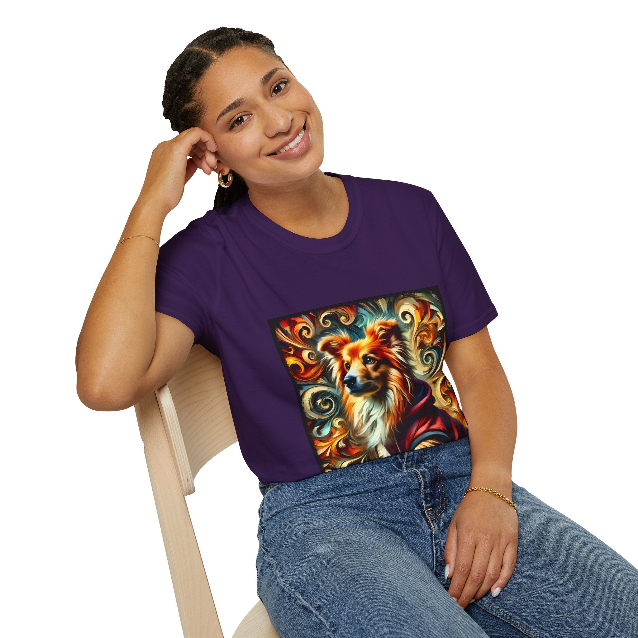 Miniature American Shepherd Relaxed Swirl | Unisex Dog T-Shirt
