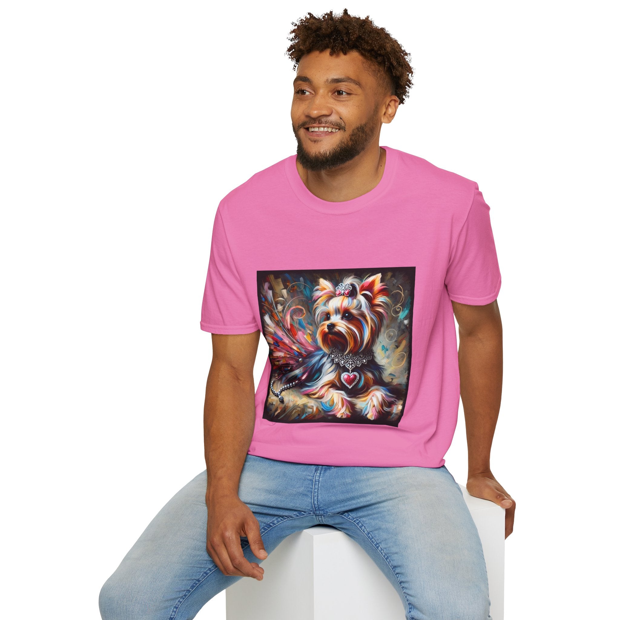 Yorkshire Terrier Diamond Heart Classic | Unisex Dog T-Shirt