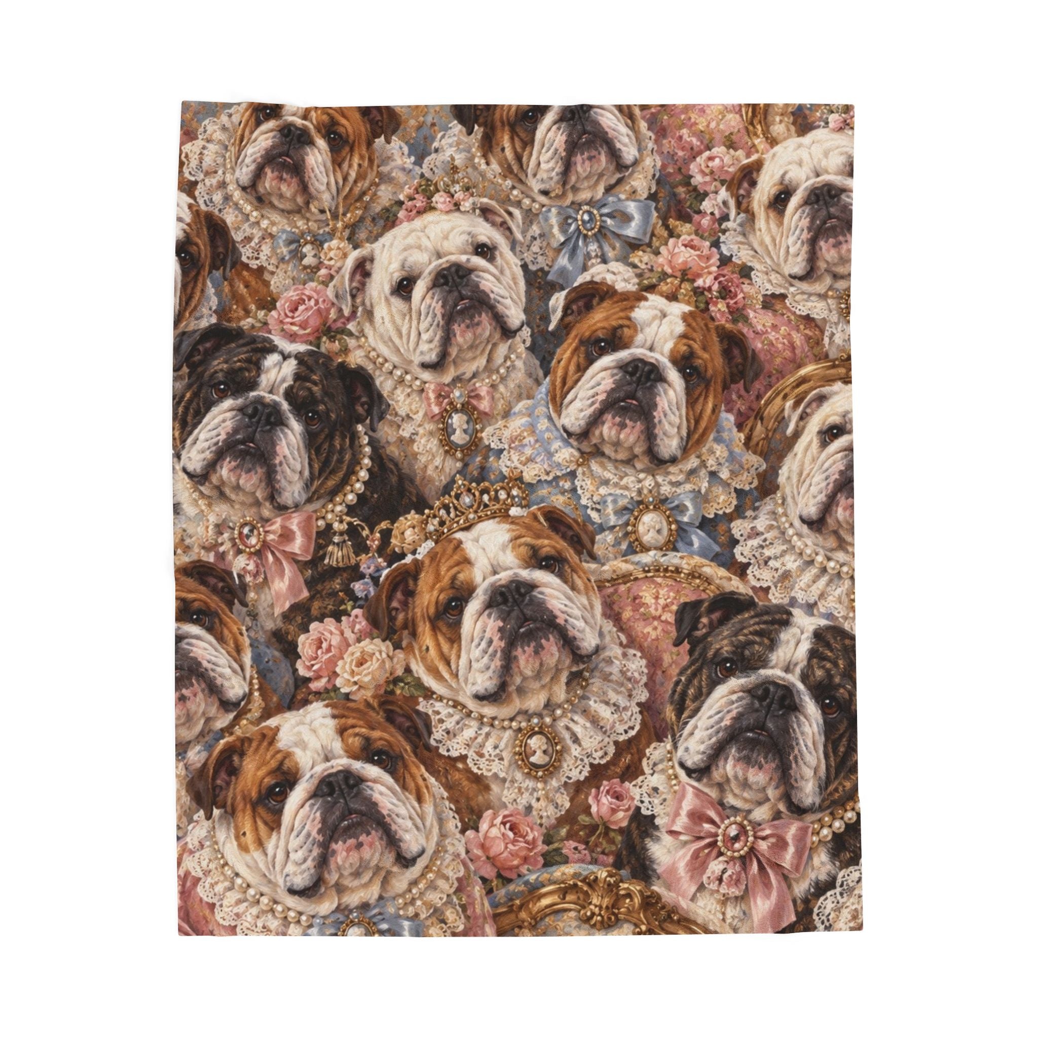Bulldog Blanket | Rococo Royalty Dog Lover Gift