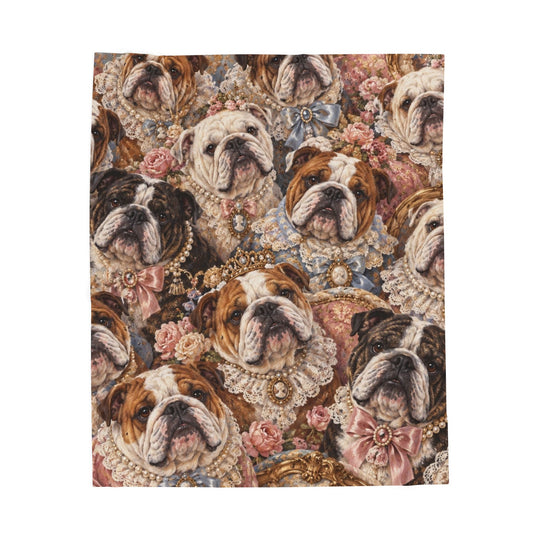 Bulldog Blanket | Rococo Royalty Dog Lover Gift