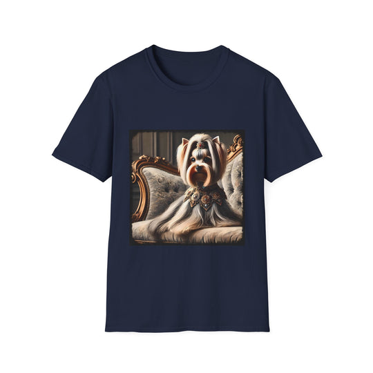 Yorkshire Terrier Royal Princess design dog lover unisex t-shirt in navy