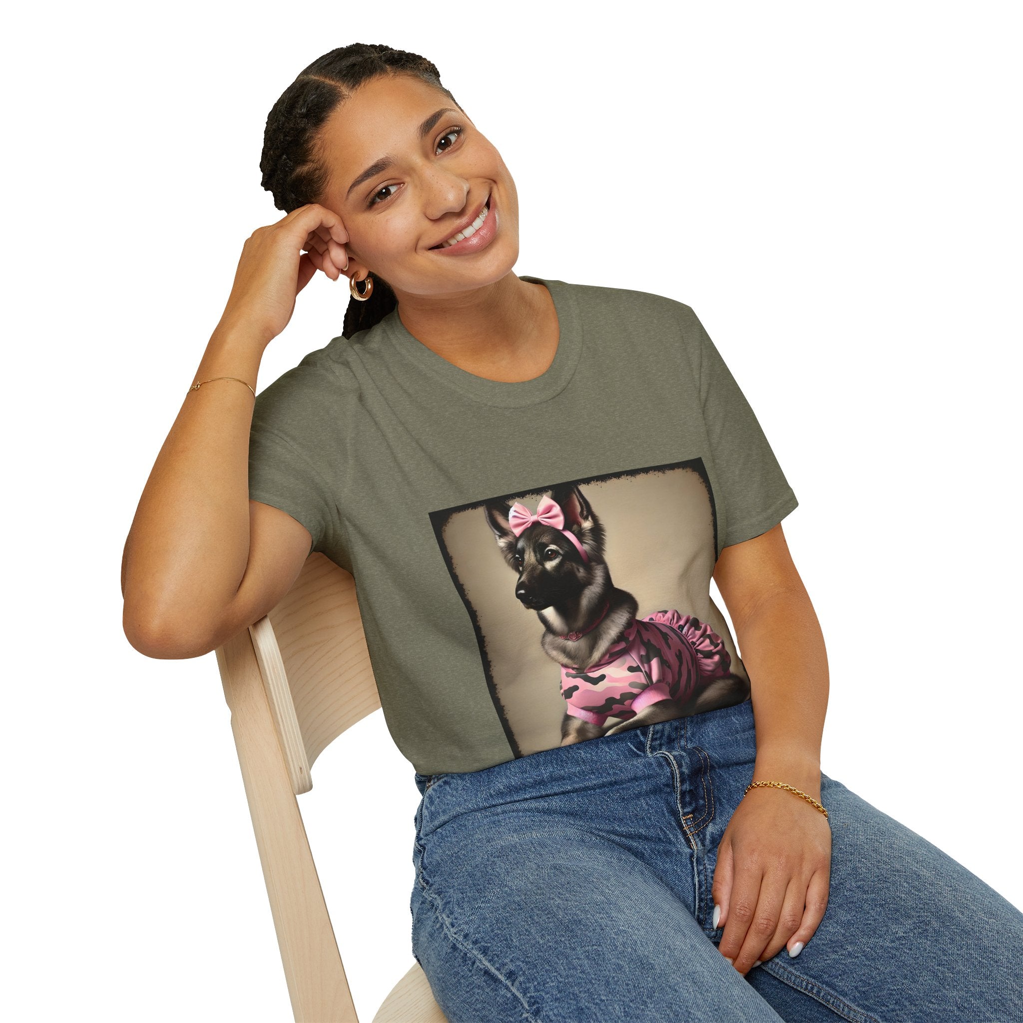 German Shepherd Camo Cutie II | Unisex Dog T-Shirt