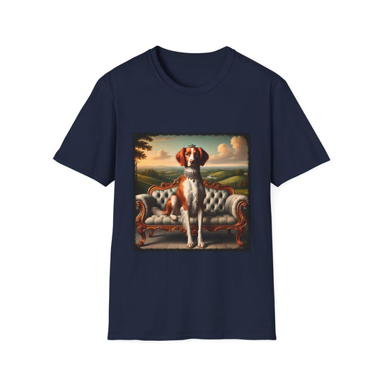 Brittany Royal Princess design dog lover unisex t-shirt in navy