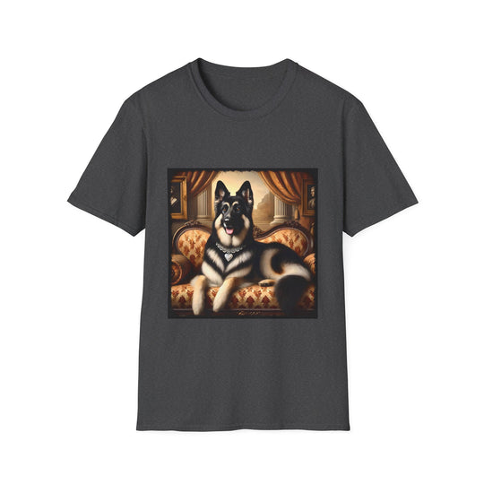 German Shepherd Diamond Diva design dog lover unisex t-shirt in dark heather