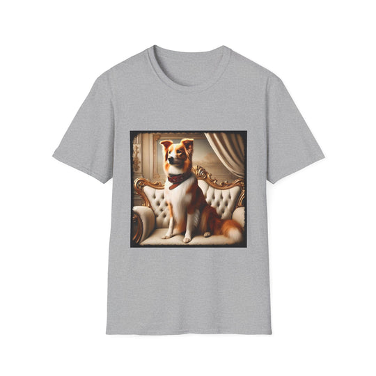 Border Collie Posh Portrait design dog lover unisex t-shirt in sport grey
