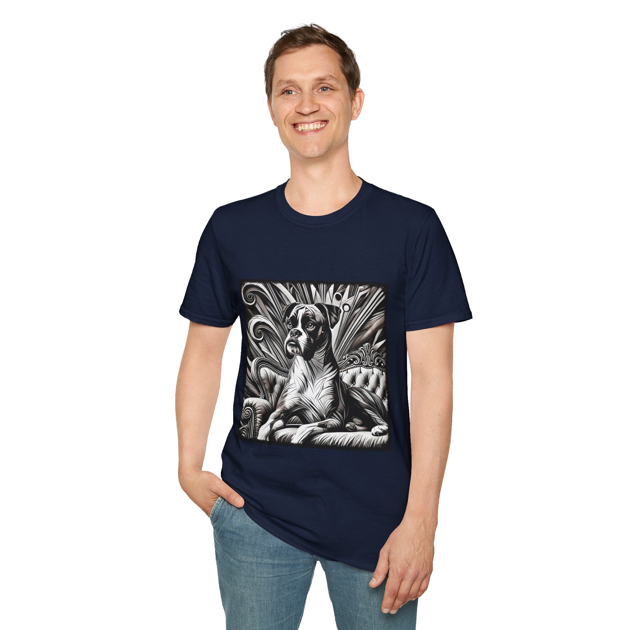 Boxer B&W Bold | Unisex Dog T-Shirt