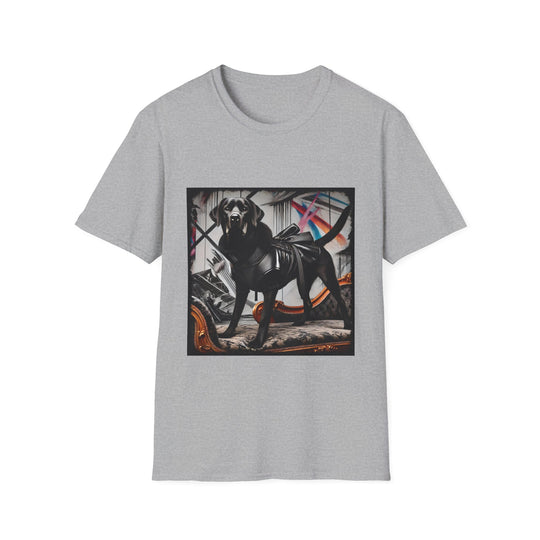 Labrador Retriever Leather Rockette design dog lover unisex t-shirt in sport grey