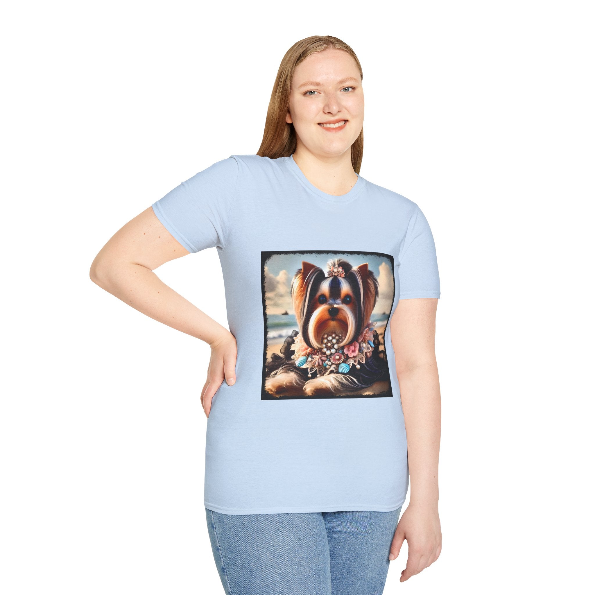 Yorkshire Terrier Seashell Siren | Unisex Dog T-Shirt
