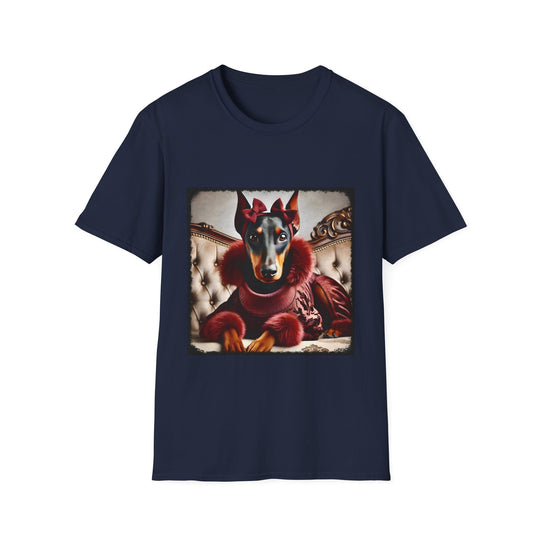 Doberman Pinscher Slay Queen design dog lover unisex t-shirt in navy