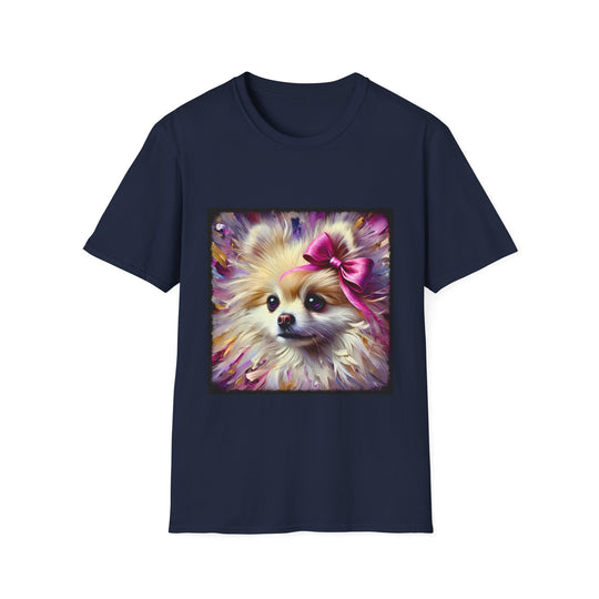 Pomeranian Exquisite Classic design dog lover unisex t-shirt in navy