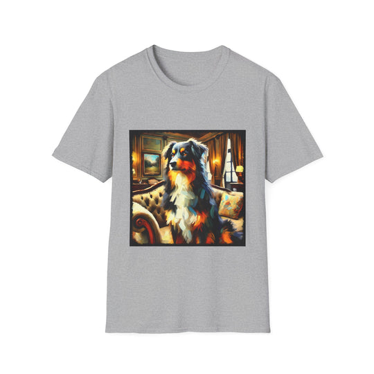 Australian Shepherd Elegant Classic design dog lover unisex t-shirt in sport grey