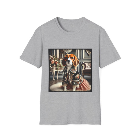 Beagle First Class design dog lover unisex t-shirt in sport grey