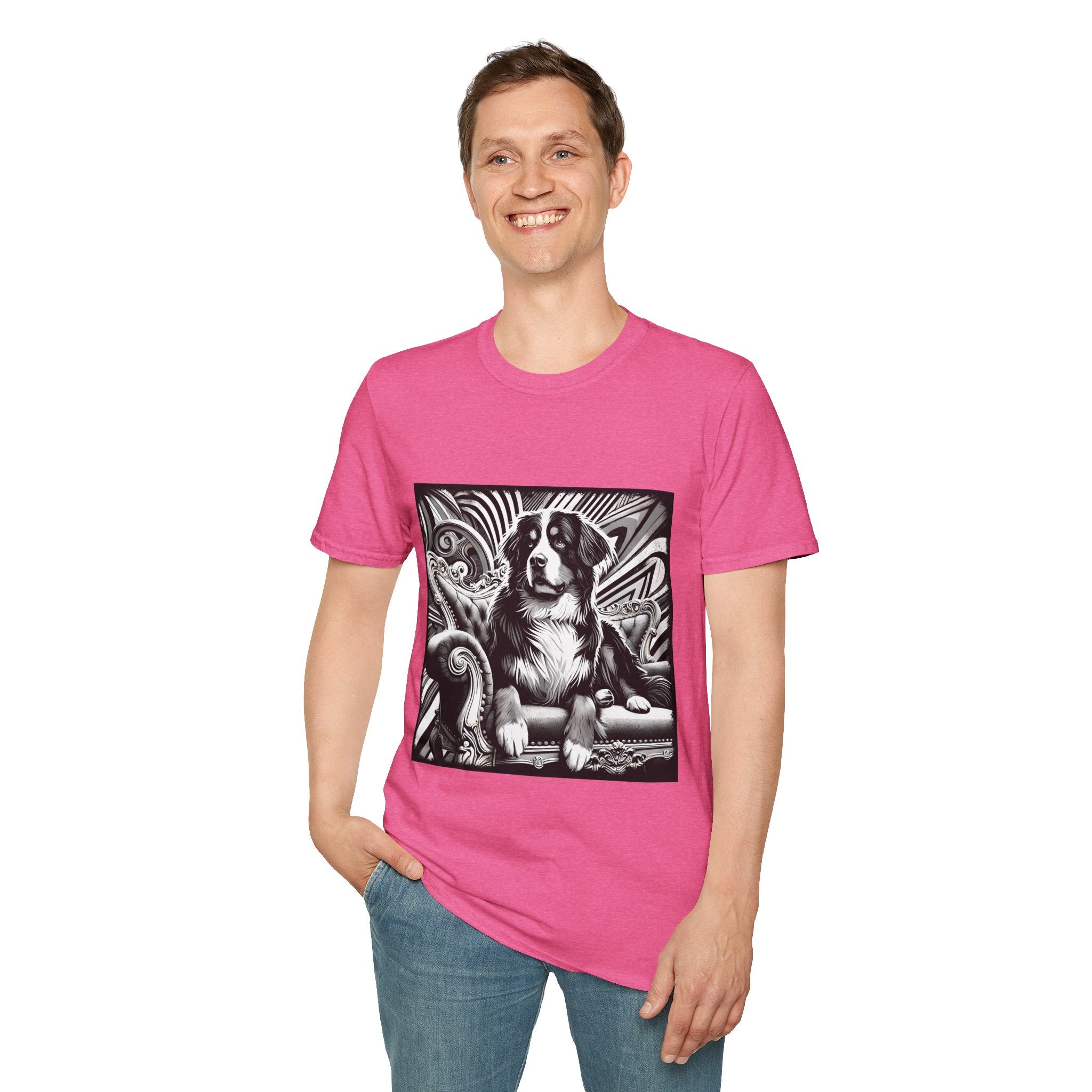 Bernese Mountain Dog B&W Bold | Unisex Dog T-Shirt