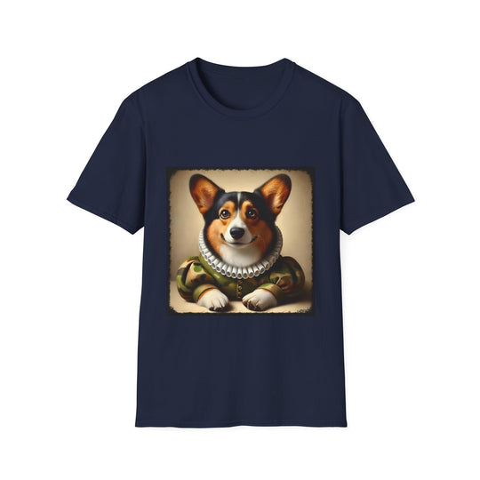Pembroke Welsh Corgi Camo Dream design dog lover unisex t-shirt in navy