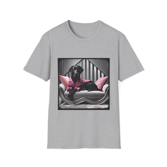 Labrador Retriever Pink Pony Girl design dog lover unisex t-shirt in sport grey