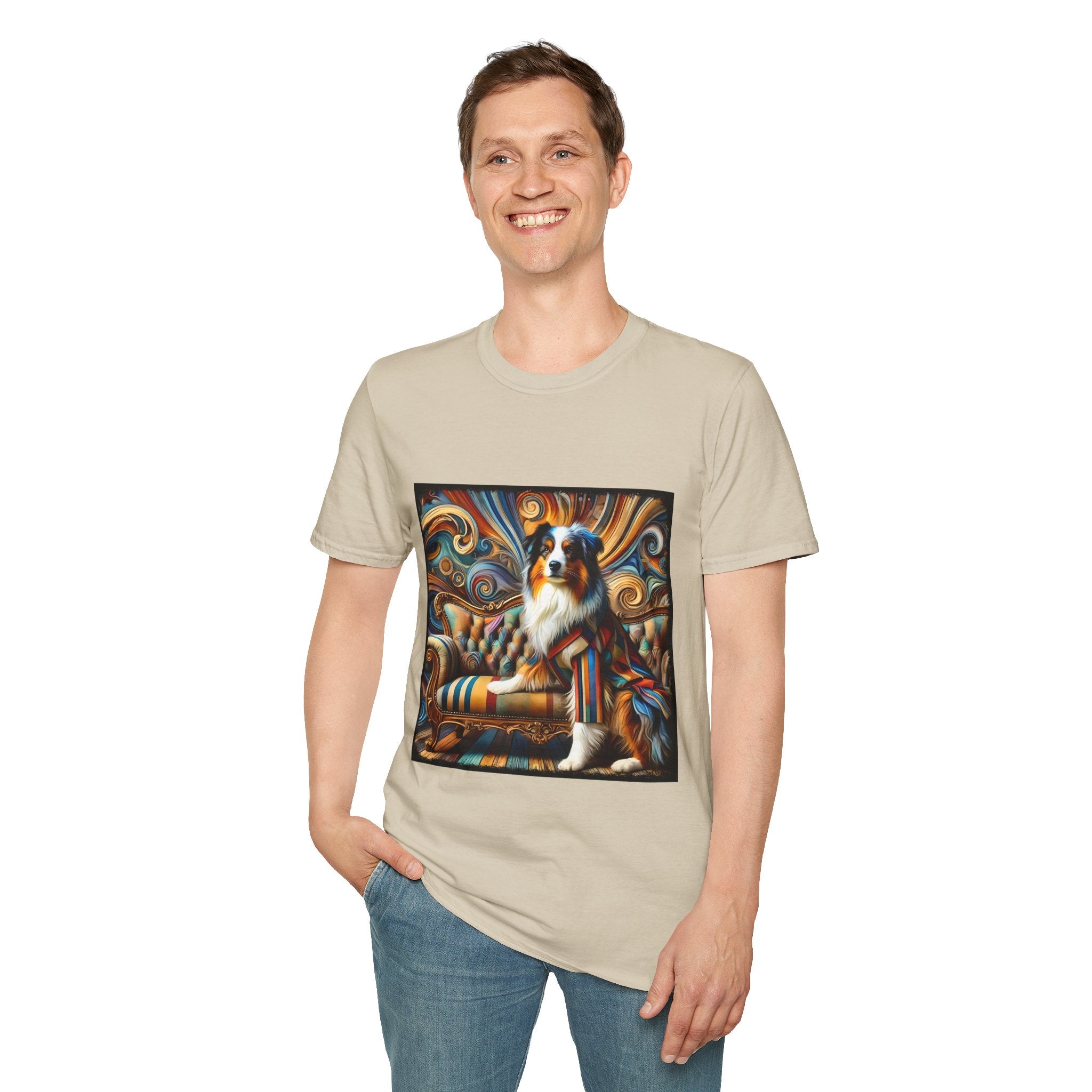 Australian Shepherd Warm Swirl | Unisex Dog T-Shirt