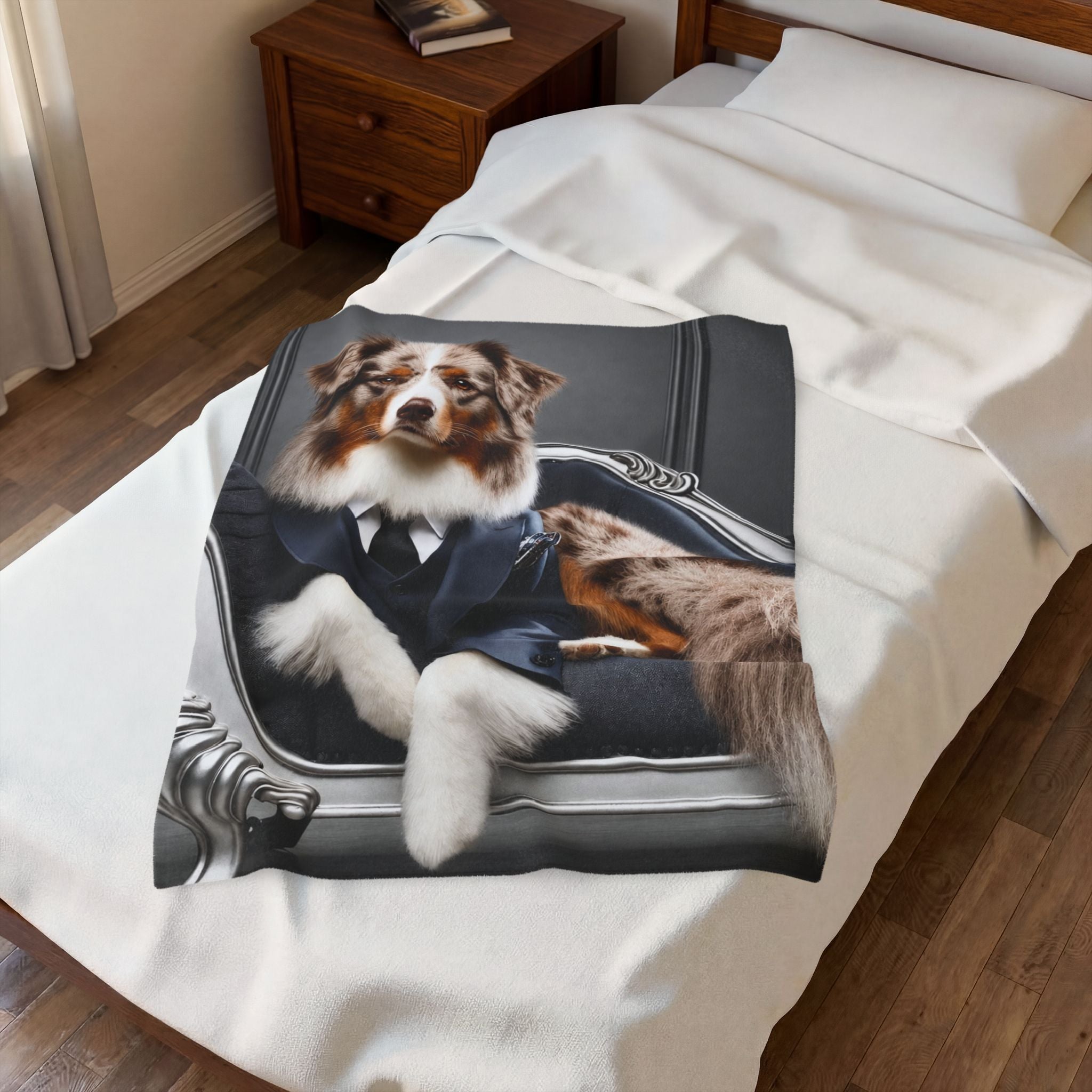 Australian Shepherd Blanket | Handsome Gentleman Dog Lover Gift