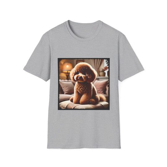 Poodle Little Poofball design dog lover unisex t-shirt in sport grey