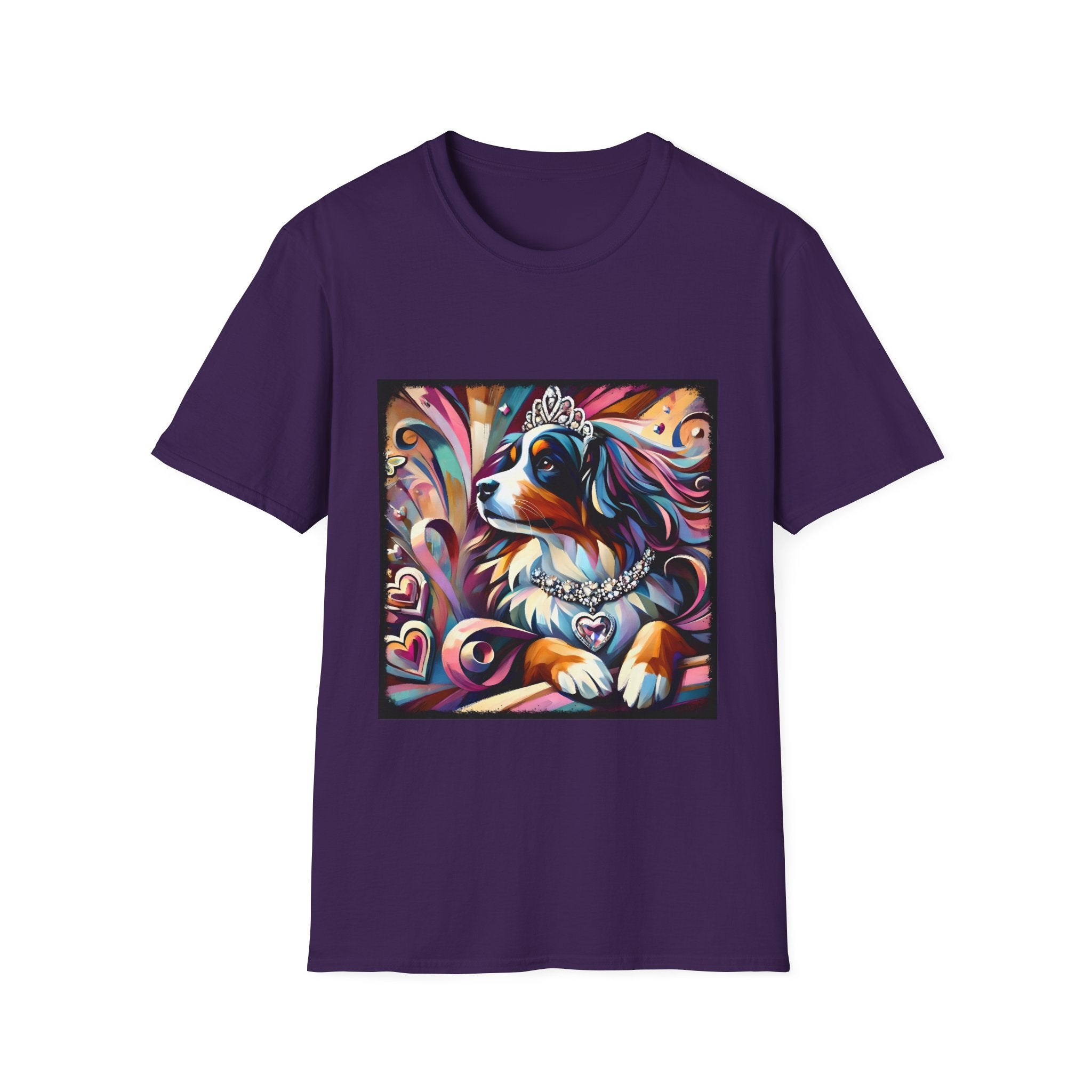 Bernese Mountain Dog Diamond Heart Swirl | Unisex Dog T-Shirt