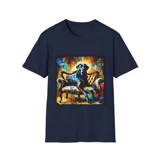 Labrador Retriever Mirror Ball Classic design dog lover unisex t-shirt in navy