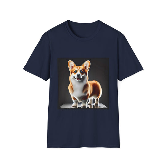 Pembroke Welsh Corgi Trophy Pup design dog lover unisex t-shirt in navy