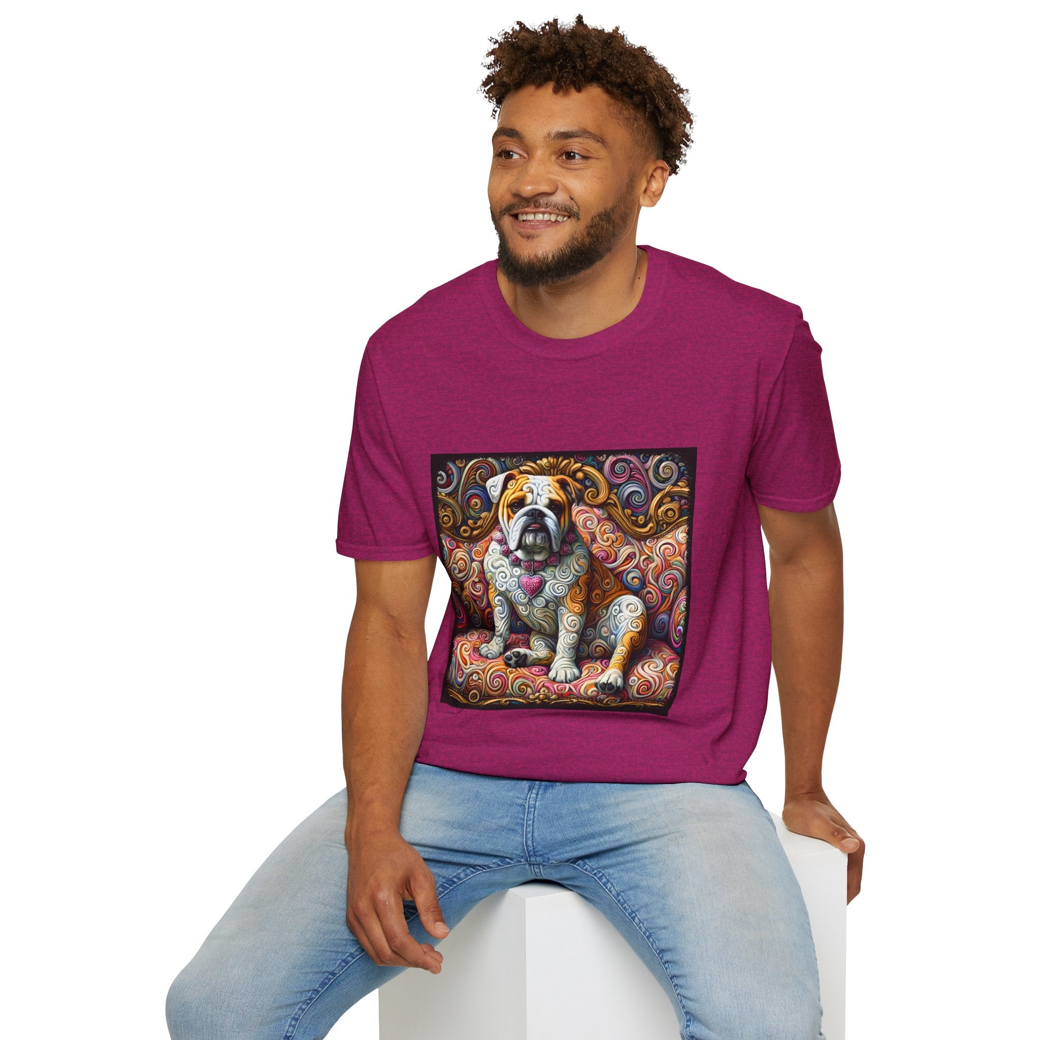 Bulldog Pink Diamond Swirl | Unisex Dog T-Shirt