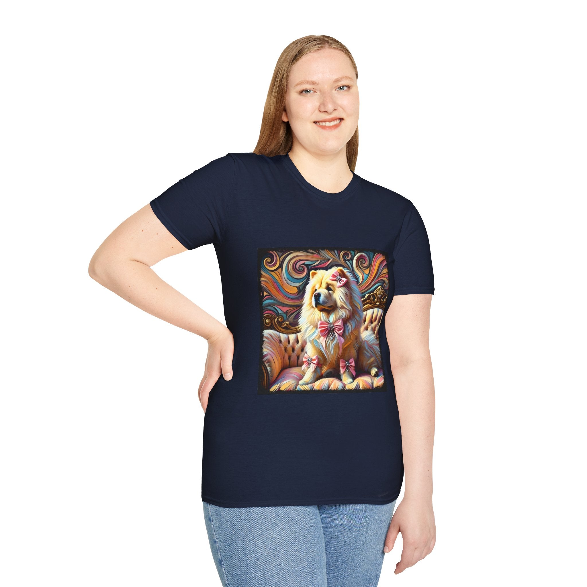 Chow Chow Pink Swirl | Unisex Dog T-Shirt