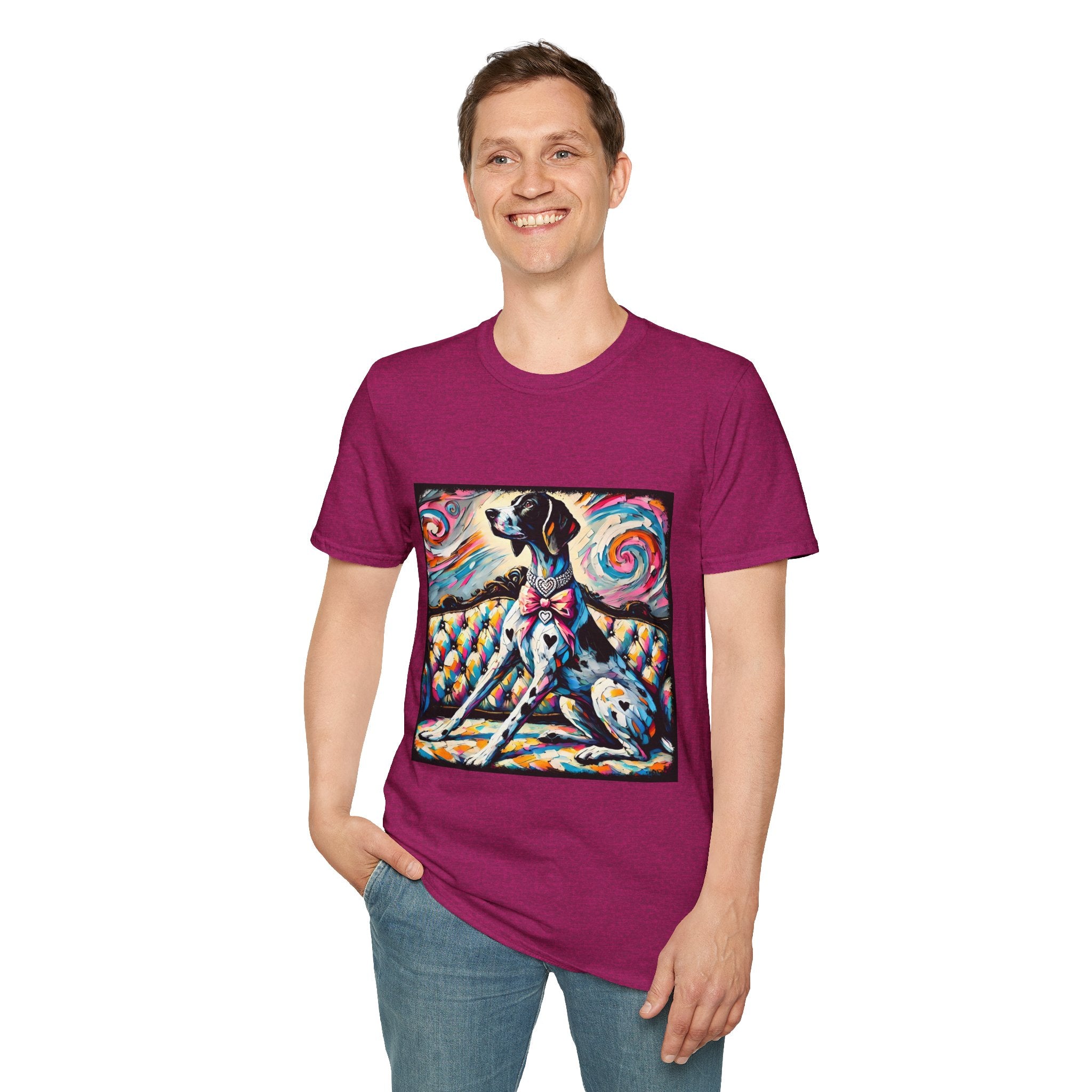 German Shorthaired Pointer Diamond Heart Swirl | Unisex Dog T-Shirt